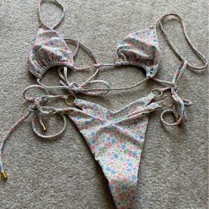 Floral Triangle Bikini Set